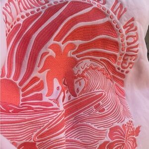 Pink Palm Puff Coral Graphic Sweatshirt